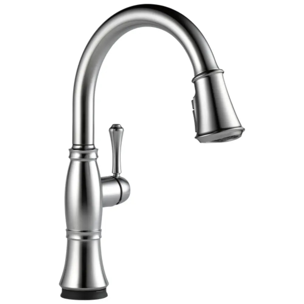 Delta Cassidy Pull-Down Kitchen Faucet with On/Off Touch Activation and Magnetic Docking Spray Head and ShieldSpray - Includes Lifetime Warranty