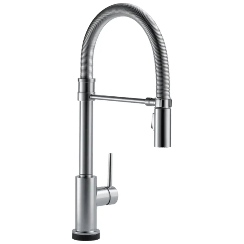 Delta Trinsic 1.8 GPM Single Hole Pre-Rinse Pull Down Touchless Kitchen Faucet with Touch2O, Diamond Seal, MagnaTite Docking, and Touch-Clean Technologies