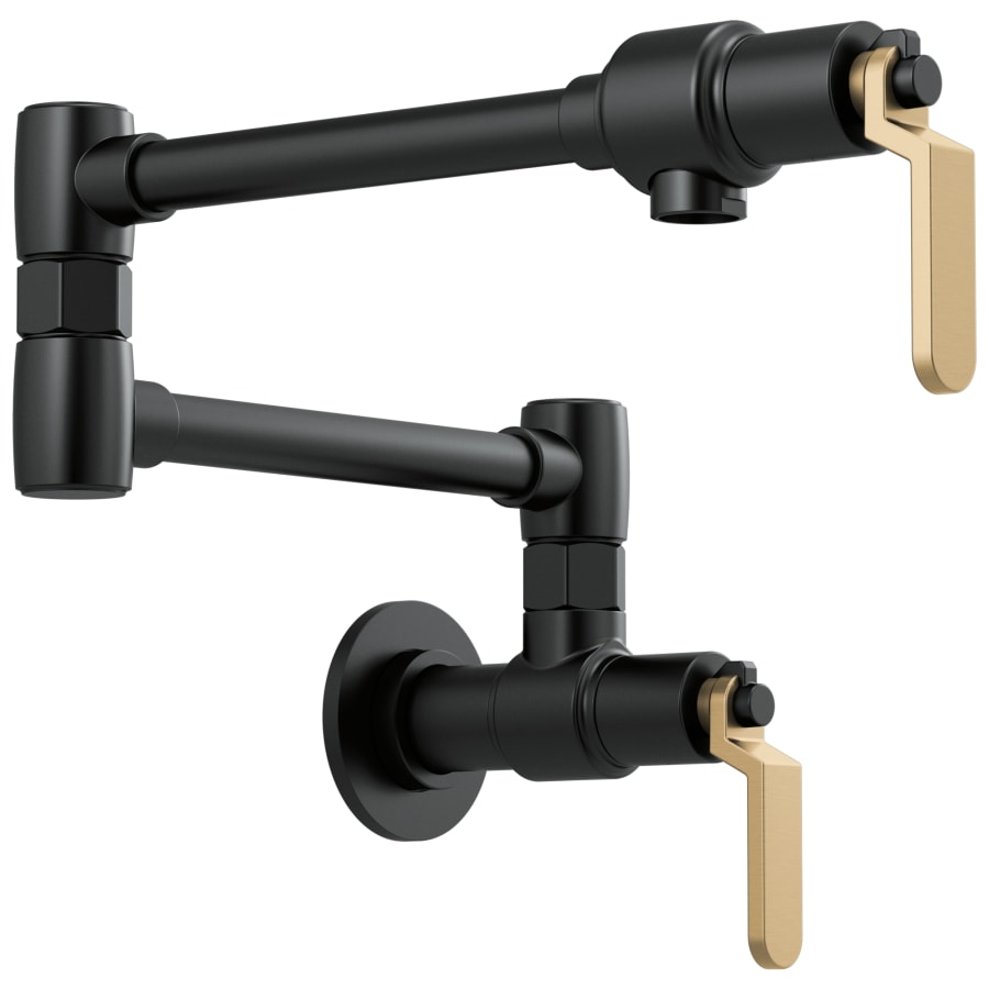 Brizo Litze 4 GPM Wall Mounted Double Handle Pot Filler with Industrial Handles - Limited Lifetime Warranty