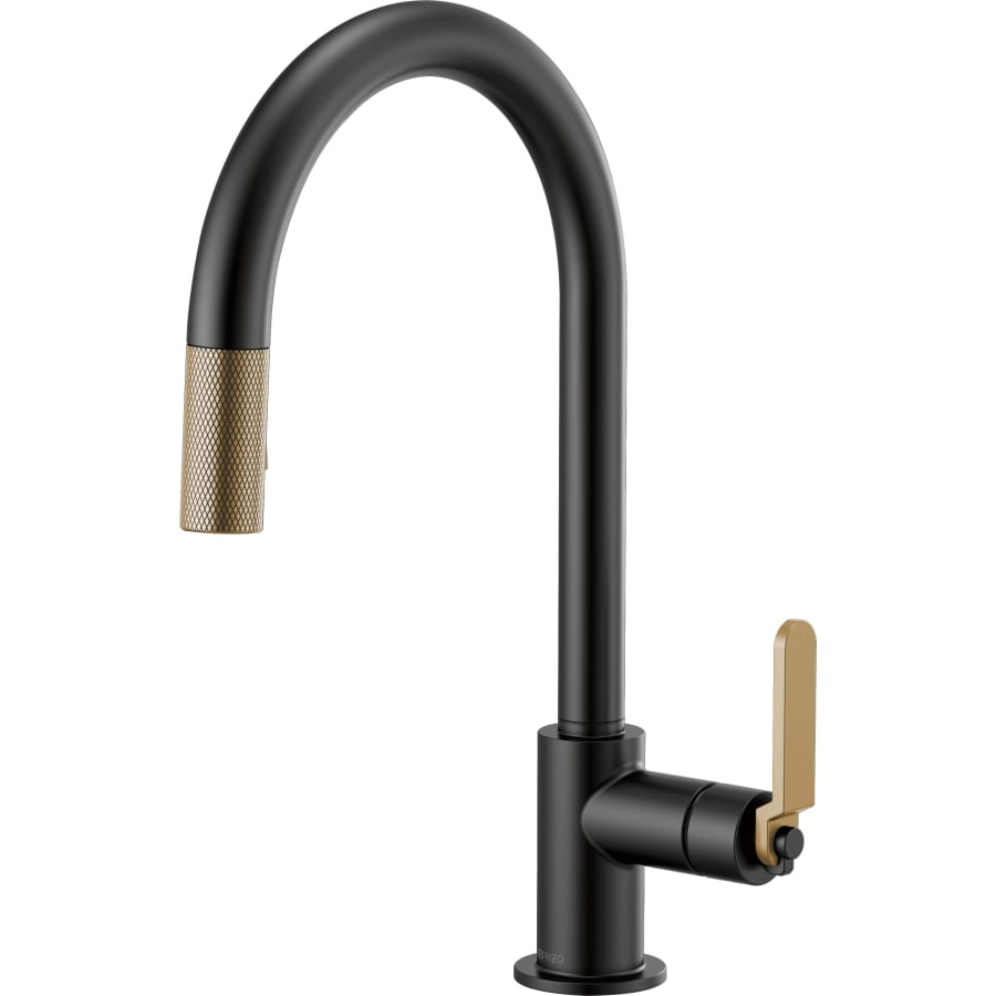 Brizo Litze Single Handle Arc Spout Pull Down Kitchen Faucet with Industrial Handle - Limited Lifetime Warranty