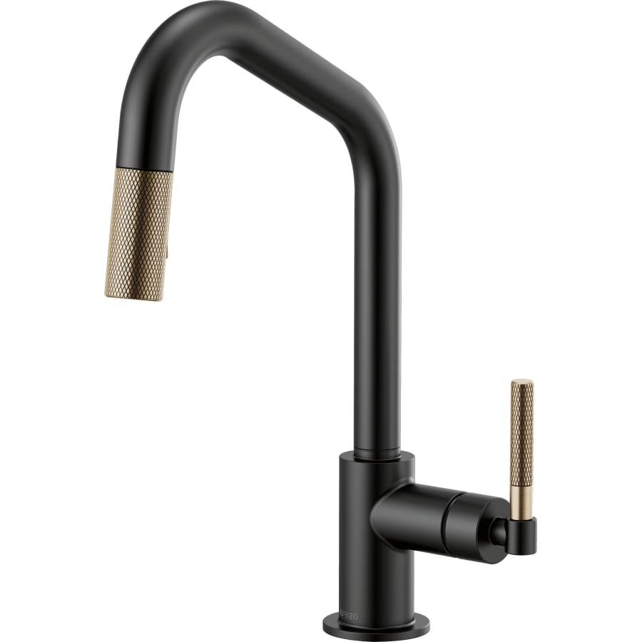 Brizo Litze Single Handle Angled Spout Pull Down Kitchen Faucet with Knurled Handle - Limited Lifetime Warranty