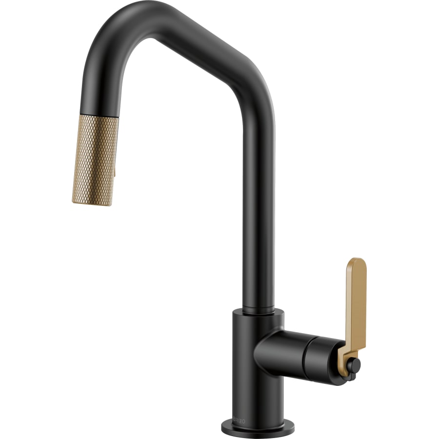 Brizo Litze Single Handle Angled Spout Pull Down Kitchen Faucet with Industrial Handle - Limited Lifetime Warranty