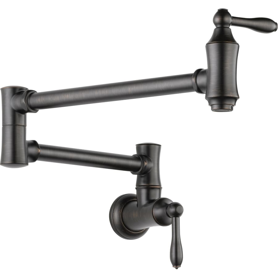 Delta Traditional Wall Mounted Pot Filler with Dual Swing Joints and 24" Extension - Includes Lifetime Warranty