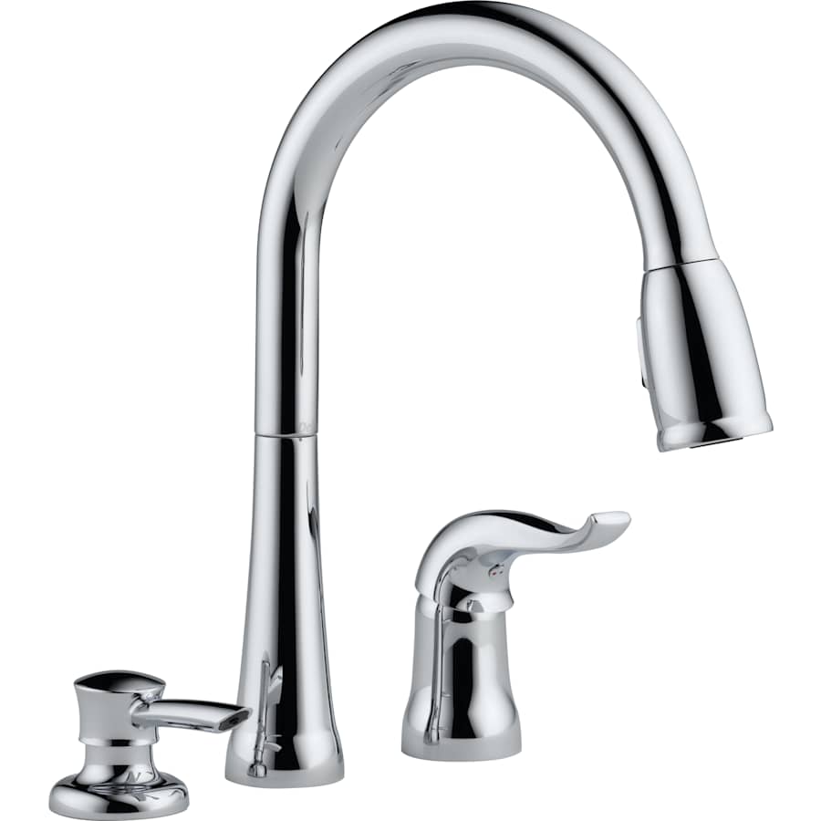 Delta Kate Pullout Spray Kitchen Faucet with MagnaTite Docking, Diamond Seal and Touch Clean Technologies - Includes Soap Dispenser