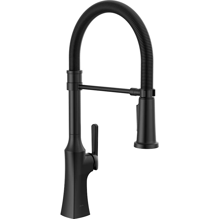 Delta Ermelo 1.8 GPM Single Hole Pre-Rinse Spring Spout Pull Down Kitchen Faucet - Includes Escutcheon