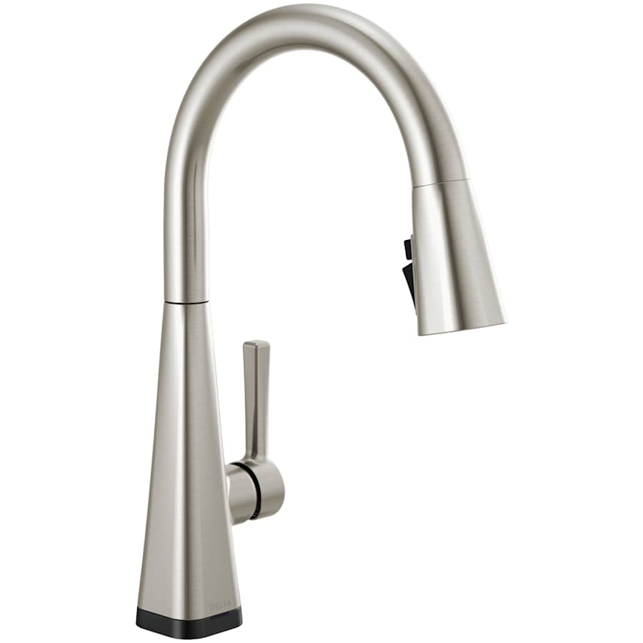 Delta Lenta Pull-Down Kitchen Faucet with On/Off Touch Activation, Magnetic Docking Spray Head, ShieldSpray and Touch2O