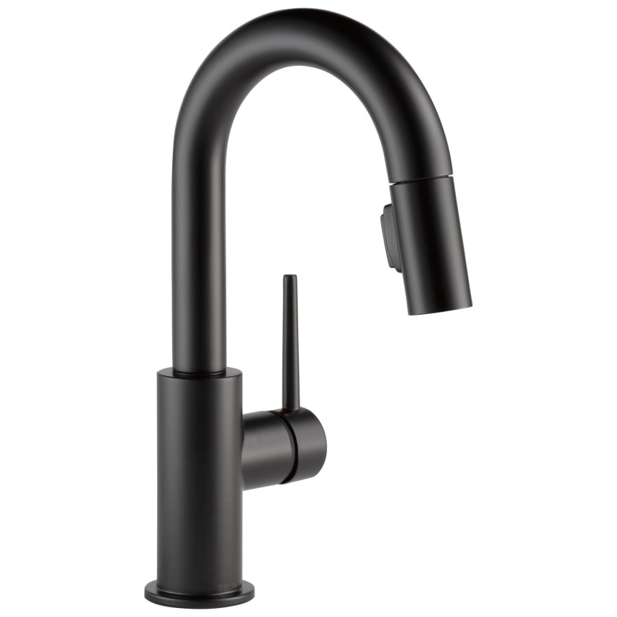 Delta Trinsic 1.8 GPM Single Hole Pull Down Bar/Prep Faucet with Magnetic Docking Spray Head and Limited Swivel