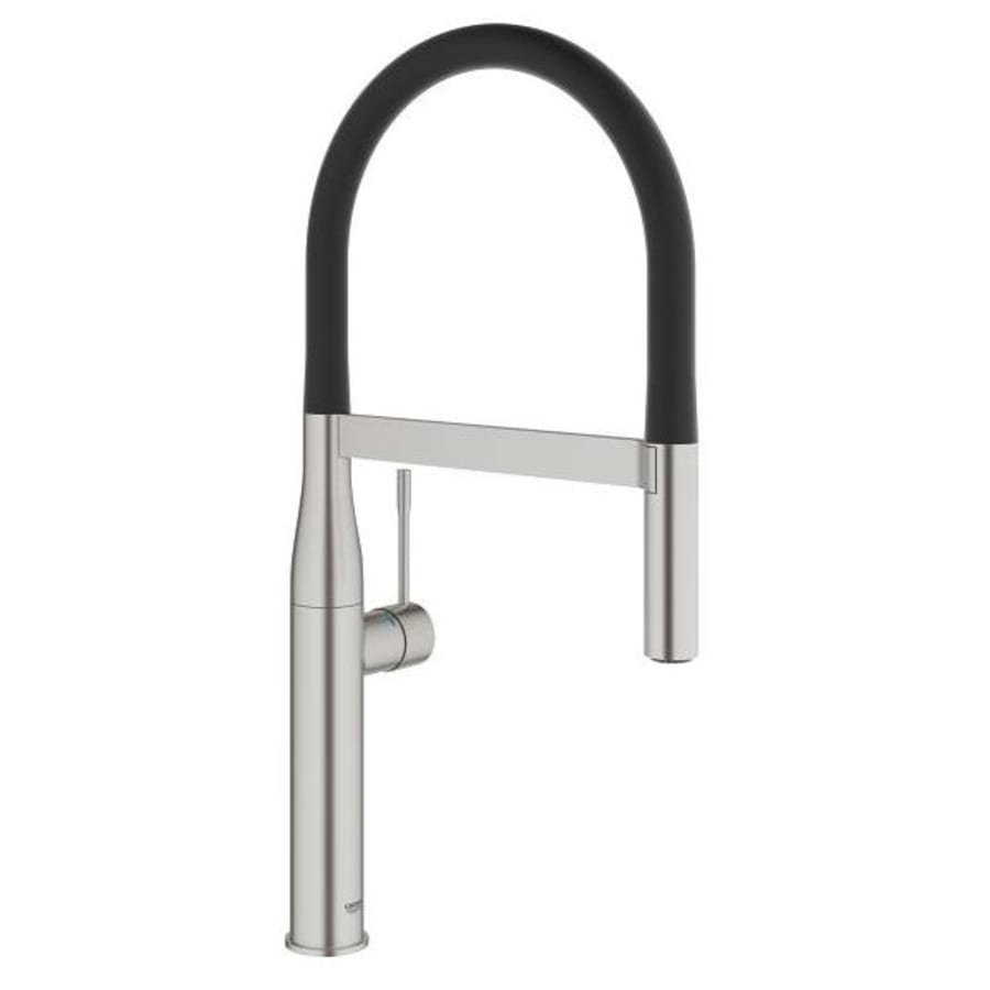Grohe Essence 1.75 GPM Single Hole Pull Out Kitchen Faucet with StarLight and SilkMove Technology
