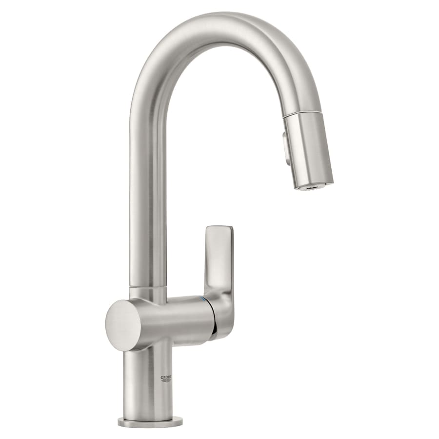 Grohe Defined 1.75 GPM Single Hole Pull Down Kitchen Faucet with SilkMove Technology