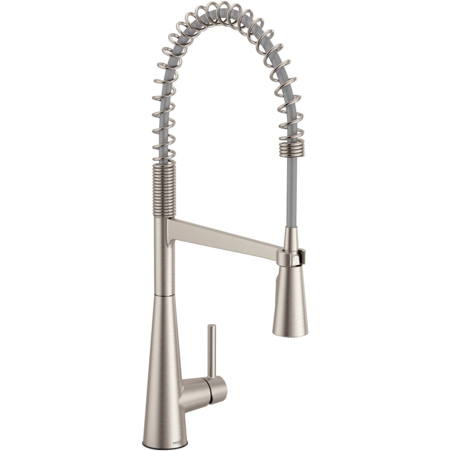 Moen Sleek 1.5 GPM Single Hole Pre-Rinse Pull Down Kitchen Faucet with Power Boost