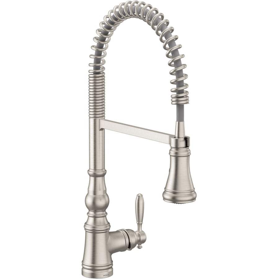 Moen Weymouth 1.5 GPM Single Hole Pre-Rinse Pull Down Kitchen Faucet with Power Boost