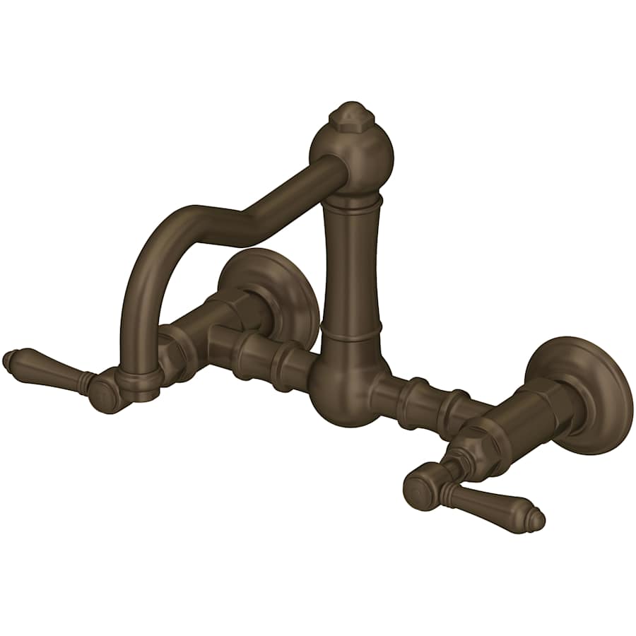 Rohl Acqui 1.5 GPM Wall Mounted Widespread Bridge Kitchen Faucet