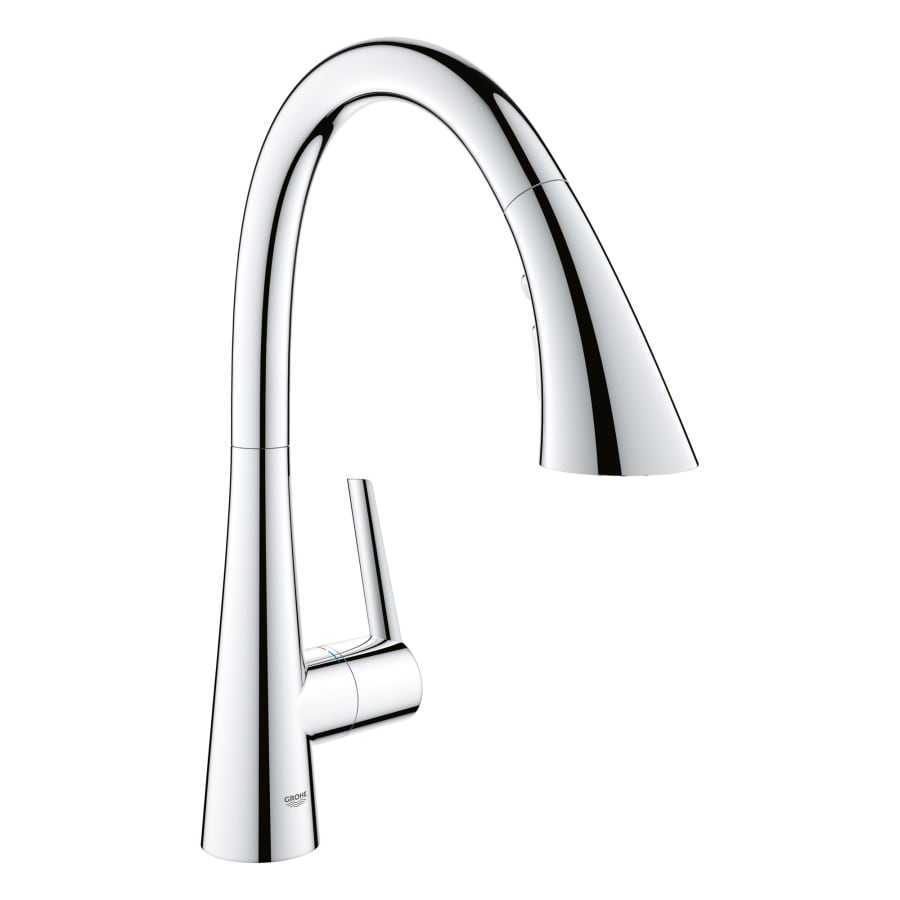 Grohe Zedra 1.75 GPM Single Hole Pull Down Kitchen Faucet with SilkMove Technology