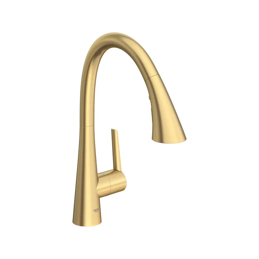 Grohe Zedra 1.75 GPM Single Hole Pull Down Kitchen Faucet with SilkMove Technology