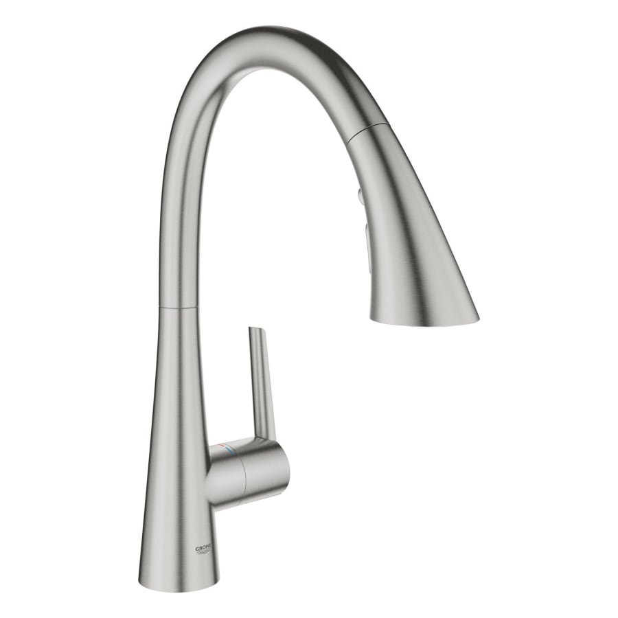 Grohe Zedra 1.75 GPM Single Hole Pull Down Kitchen Faucet with SilkMove Technology