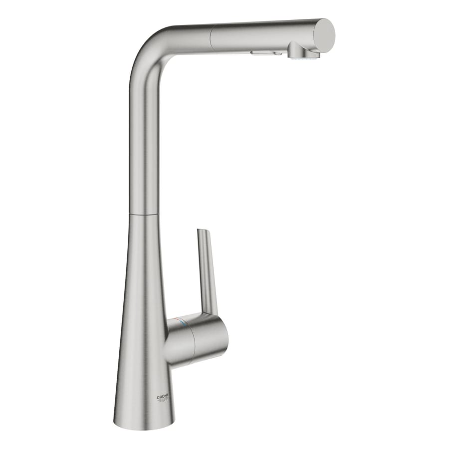 Grohe Zedra 1.75 GPM Single Hole Pull Out Kitchen Faucet with SilkMove Technology