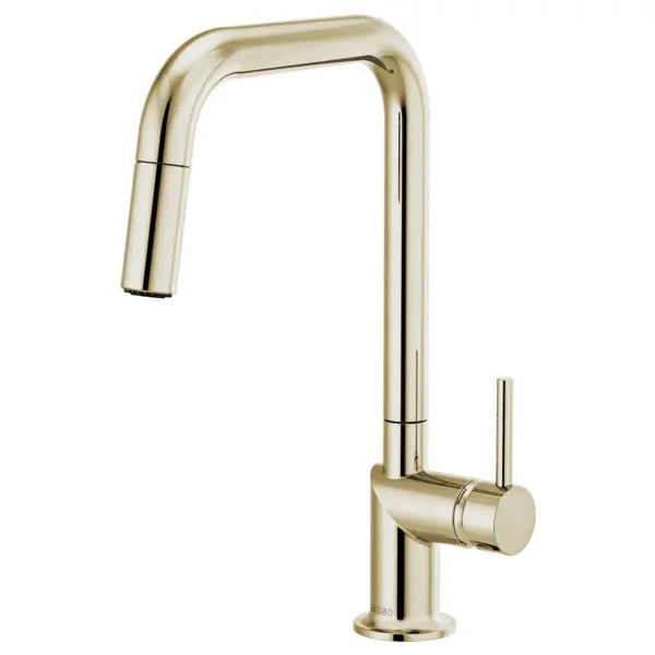 Brizo Odin 1.8 GPM Single Hole Pull Down Kitchen Faucet with Square Spout - Less Handle