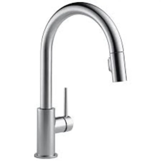 Delta Trinsic 1.8 GPM Single Hole Pull Down Kitchen Faucet with Limited Swivel