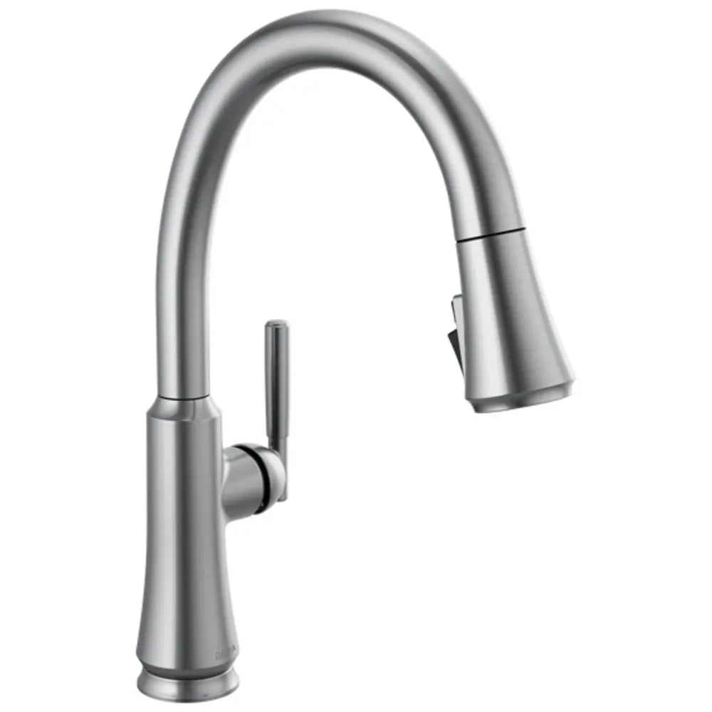 Delta Coranto 1.8 GPM Single Hole Pull Down Kitchen Faucet with Magnetic Docking Spray Head and ShieldSpray