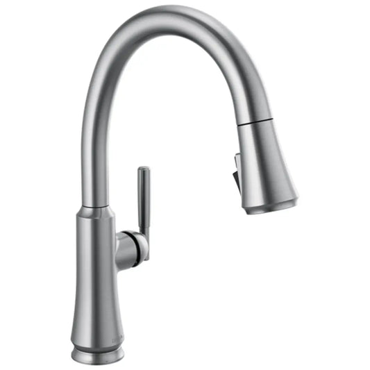 Delta Coranto 1.8 GPM Single Hole Pull Down Kitchen Faucet with Magnetic Docking Spray Head and ShieldSpray