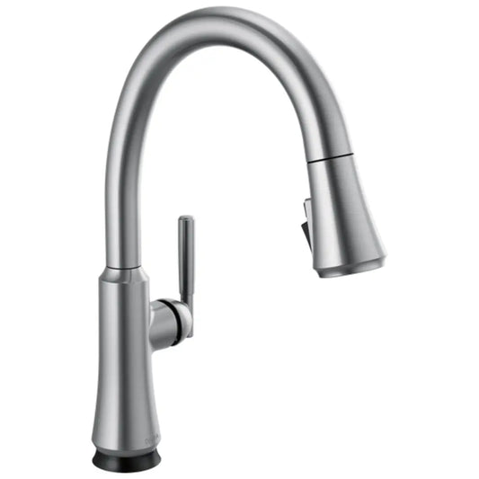 Delta Coranto 1.8 GPM Single Hole Pull Down Kitchen Faucet with On/Off Touch Activation, Magnetic Docking Spray Head and ShieldSpray