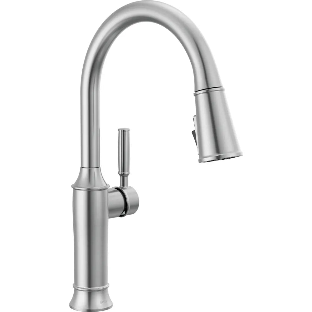 Delta Renaldi 1.8 GPM Single Hole Pull Down Kitchen Faucet with Magnetic Docking Spray Head