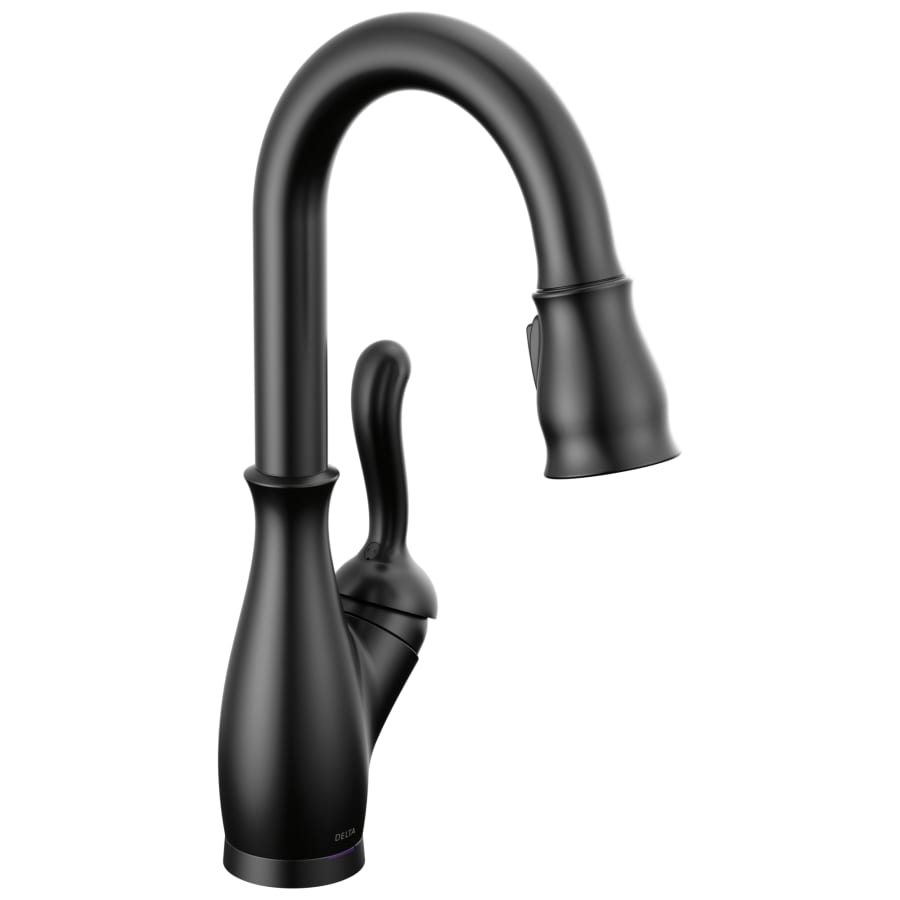 Delta Leland Deck Mounted Single Handle Pull-Down Bar Faucet with Touch Clean, Touch2O, MagnaTite Docking, and Diamond Seal Technology