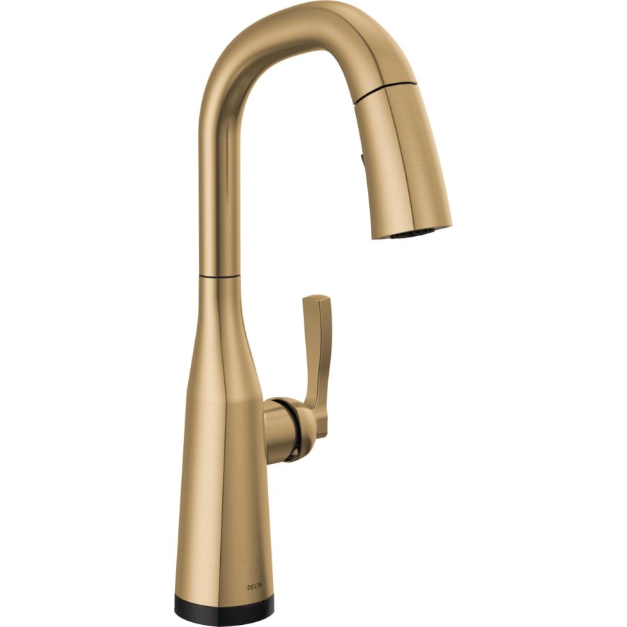 Delta Stryke 1.8 GPM Pull-Down Bar/Prep Faucet with On/Off Touch Activation and Magnetic Docking Spray Head