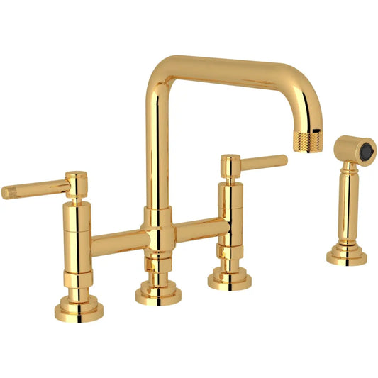 Rohl Campo 1.5 GPM Widespread Bridge Kitchen Faucet - Includes Side Spray