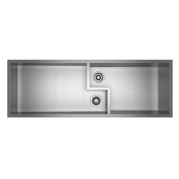 Rohl Culinario RUW4916SB Double Bowl Undermount Stainless Steel Kitchen Sink