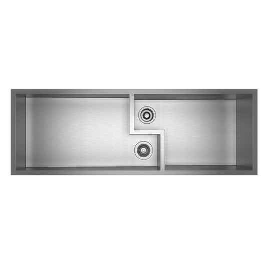 Rohl Culinario RUW4916SB Double Bowl Undermount Stainless Steel Kitchen Sink