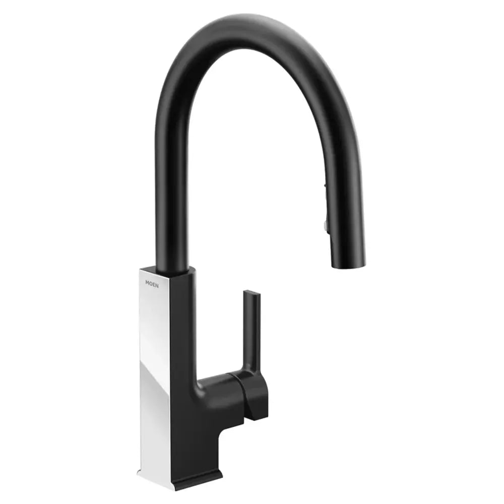 Moen STo 1.5 GPM Single Hole Pull Down Kitchen Faucet with Reflex and Duralast