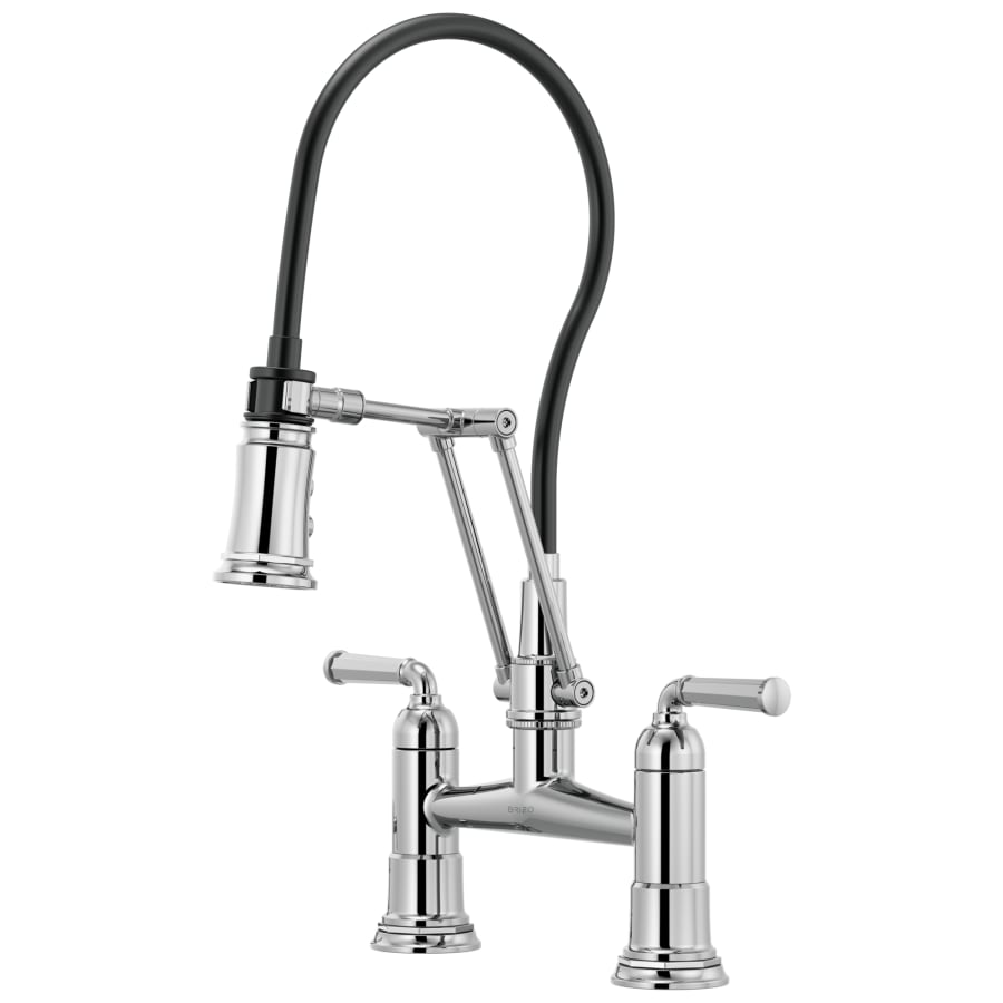 Brizo Rook 1.8 GPM Bridge Kitchen Faucet with Articulating Arm - Limited Lifetime Warranty
