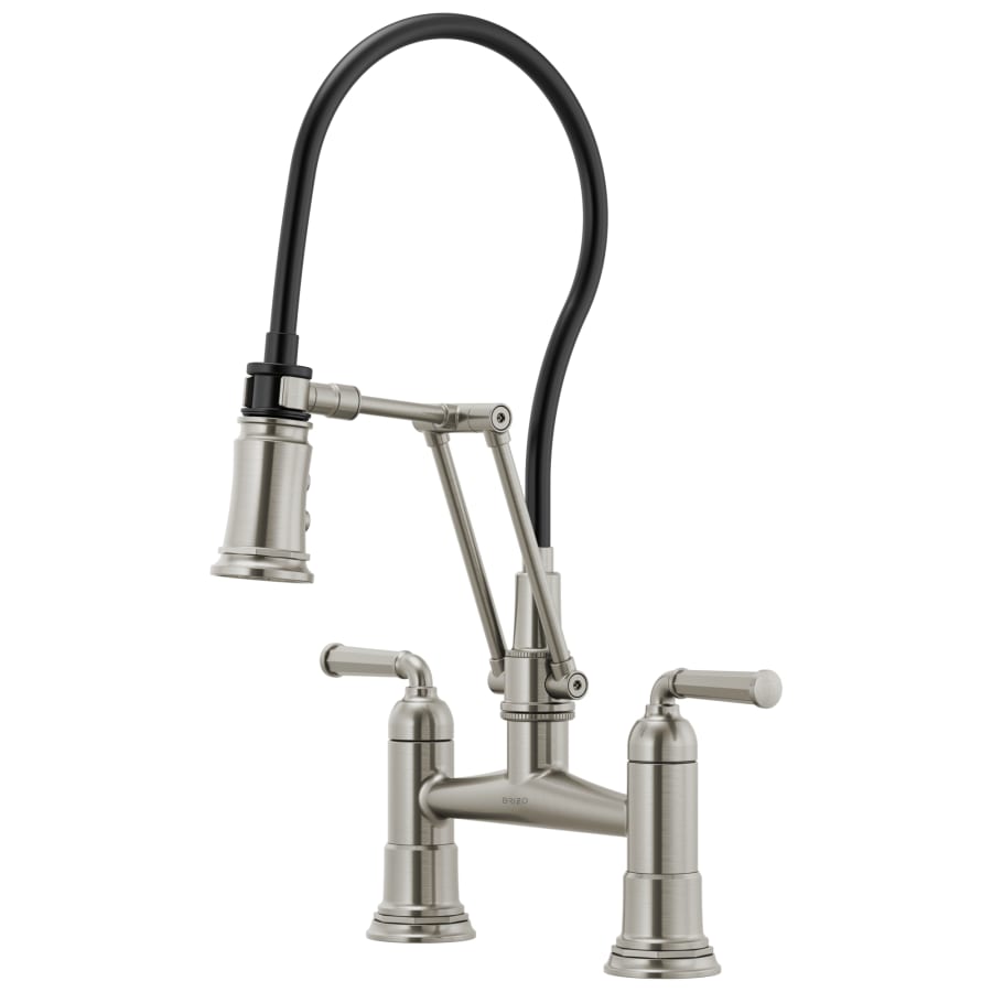 Brizo Rook 1.8 GPM Bridge Kitchen Faucet with Articulating Arm - Limited Lifetime Warranty