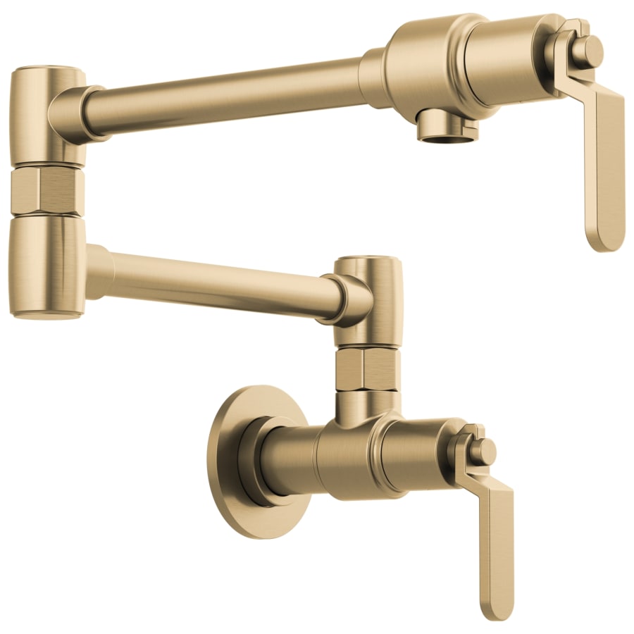 Brizo Litze 4 GPM Wall Mounted Double Handle Pot Filler with Industrial Handles - Limited Lifetime Warranty