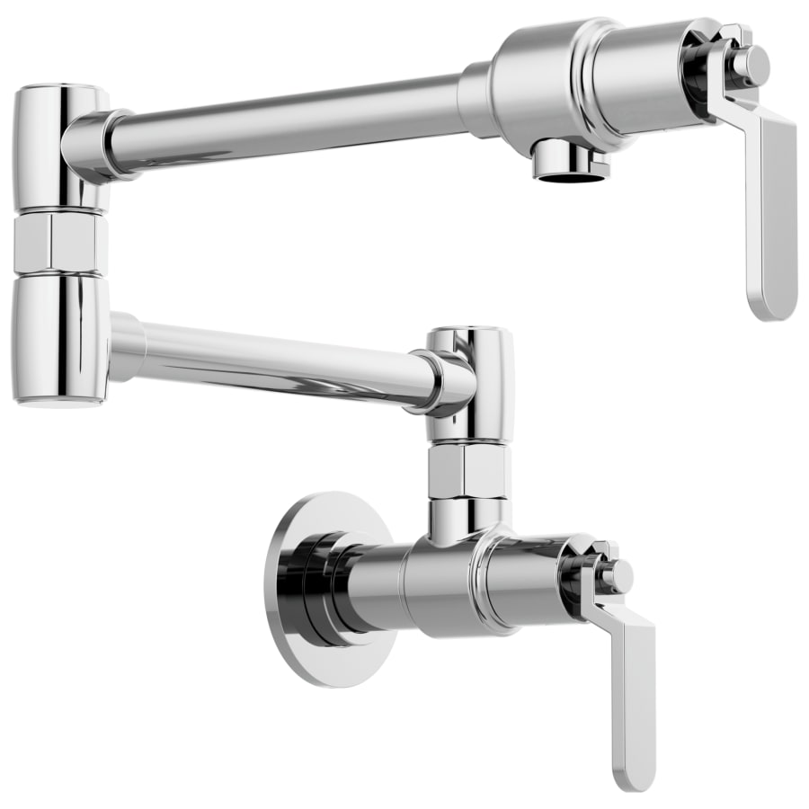 Brizo Litze 4 GPM Wall Mounted Double Handle Pot Filler with Industrial Handles - Limited Lifetime Warranty