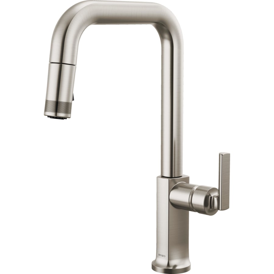 Brizo Kintsu 1.8 GPM Single Hole Pull Down Kitchen Faucet with Square Spout - Less Handle