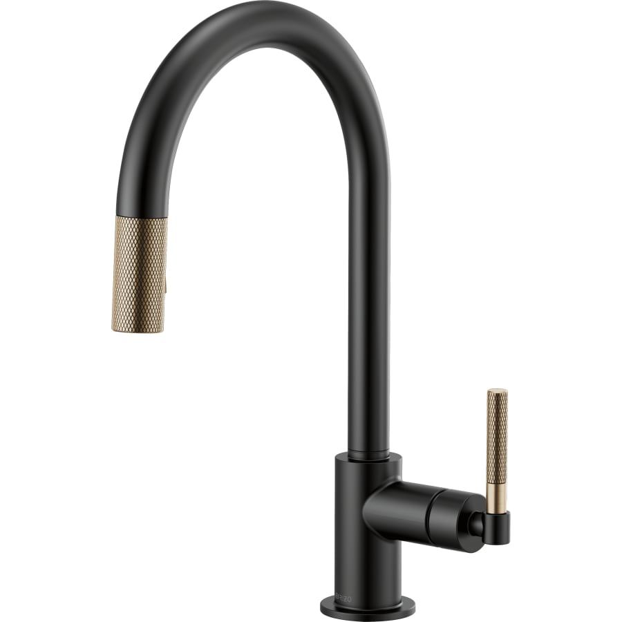Brizo Litze Single Handle Arc Spout Pull Down Kitchen Faucet with Knurled Handle - Limited Lifetime Warranty