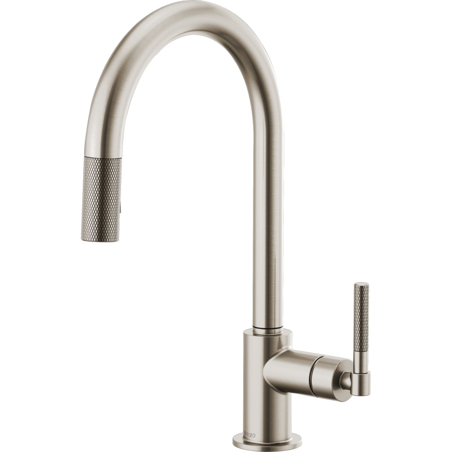 Brizo Litze Single Handle Arc Spout Pull Down Kitchen Faucet with Knurled Handle - Limited Lifetime Warranty