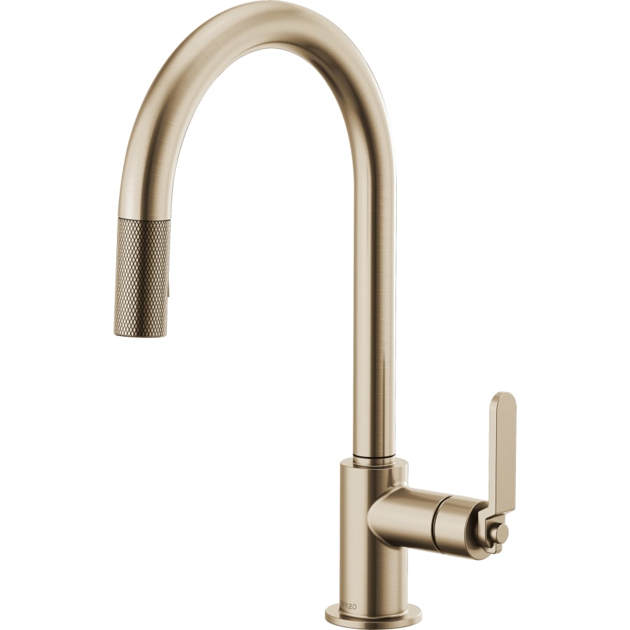 Brizo Litze Single Handle Arc Spout Pull Down Kitchen Faucet with Industrial Handle - Limited Lifetime Warranty