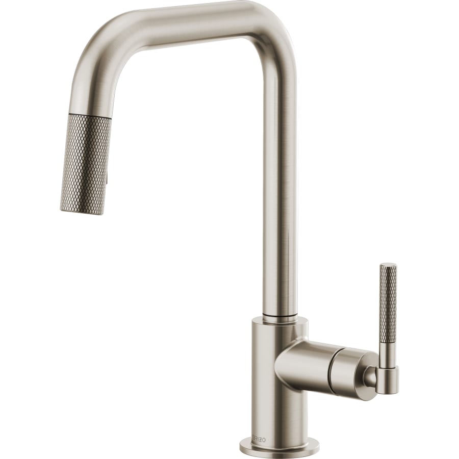 Brizo Litze Single Handle Square Arc Pull Down Kitchen Faucet with Knurled Handle - Limited Lifetime Warranty