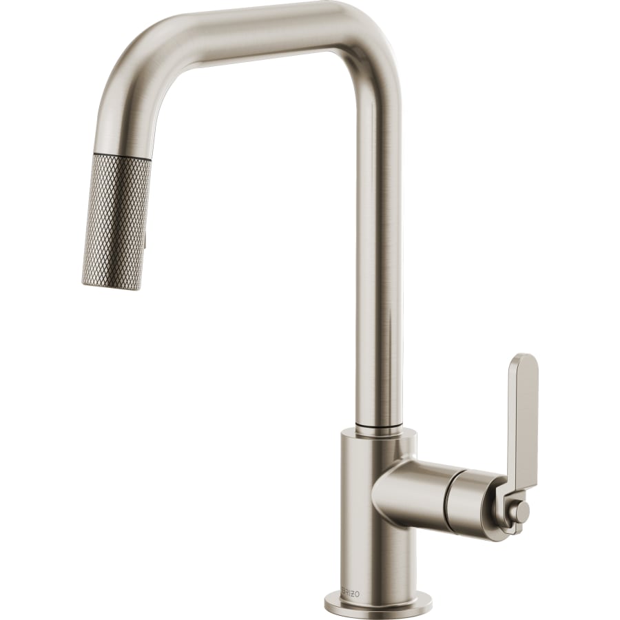 Brizo Litze Single Handle Square Arc Pull Down Kitchen Faucet with Industrial Handle - Limited Lifetime Warranty