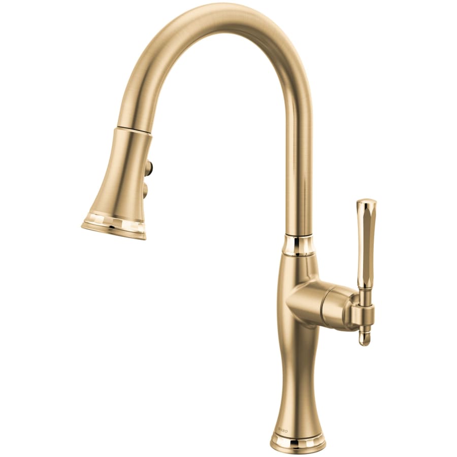 Brizo Tulham 1.8 GPM Single Hole Pull Down Kitchen Faucet with Magnetic Docking Spray Head