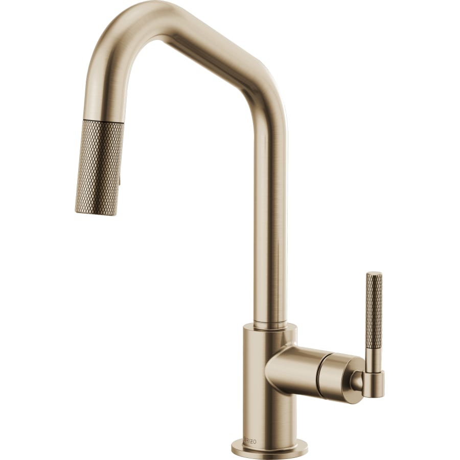 Brizo Litze Single Handle Angled Spout Pull Down Kitchen Faucet with Knurled Handle - Limited Lifetime Warranty