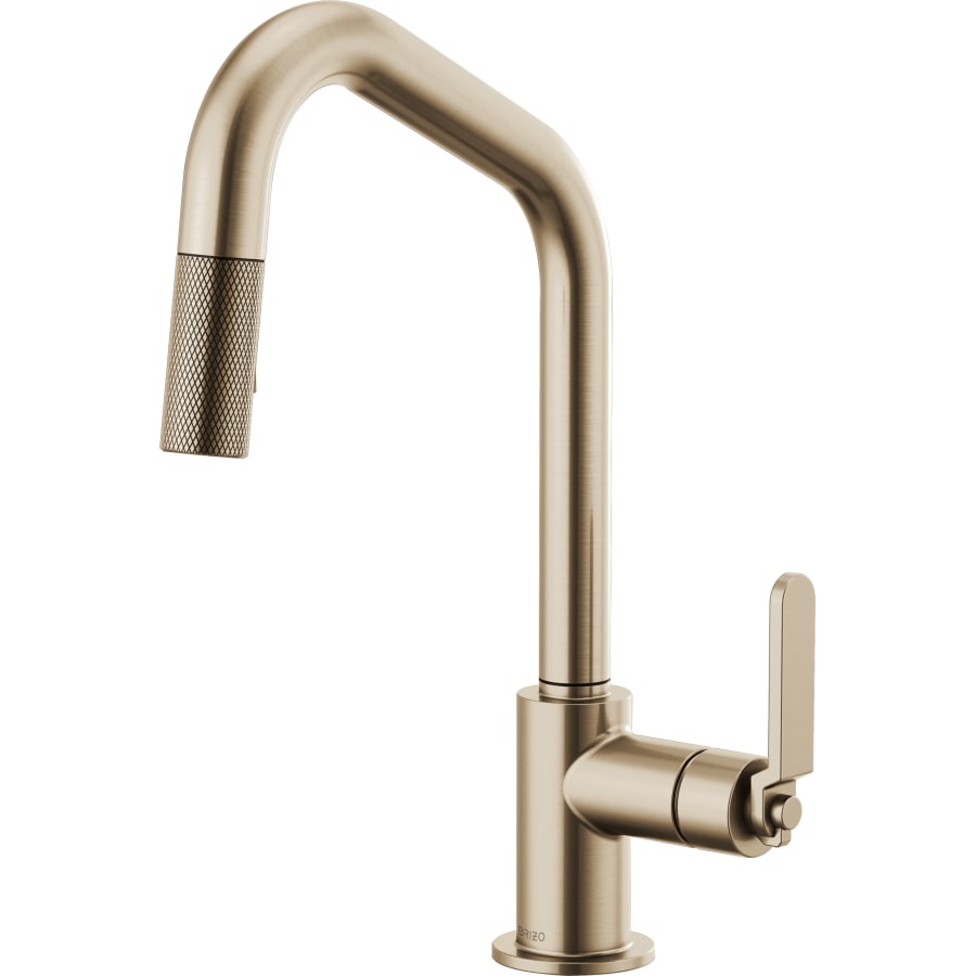 Brizo Litze Single Handle Angled Spout Pull Down Kitchen Faucet with Industrial Handle - Limited Lifetime Warranty