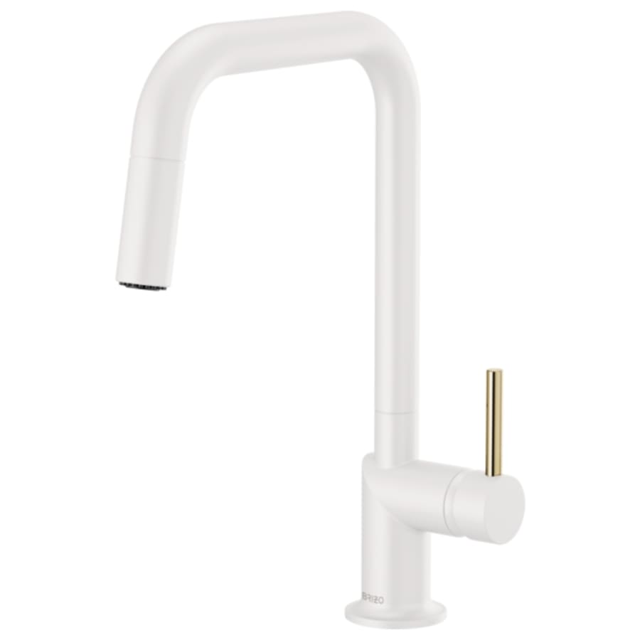 Brizo Odin 1.8 GPM Single Hole Pull Down Kitchen Faucet with Square Spout - Less Handle