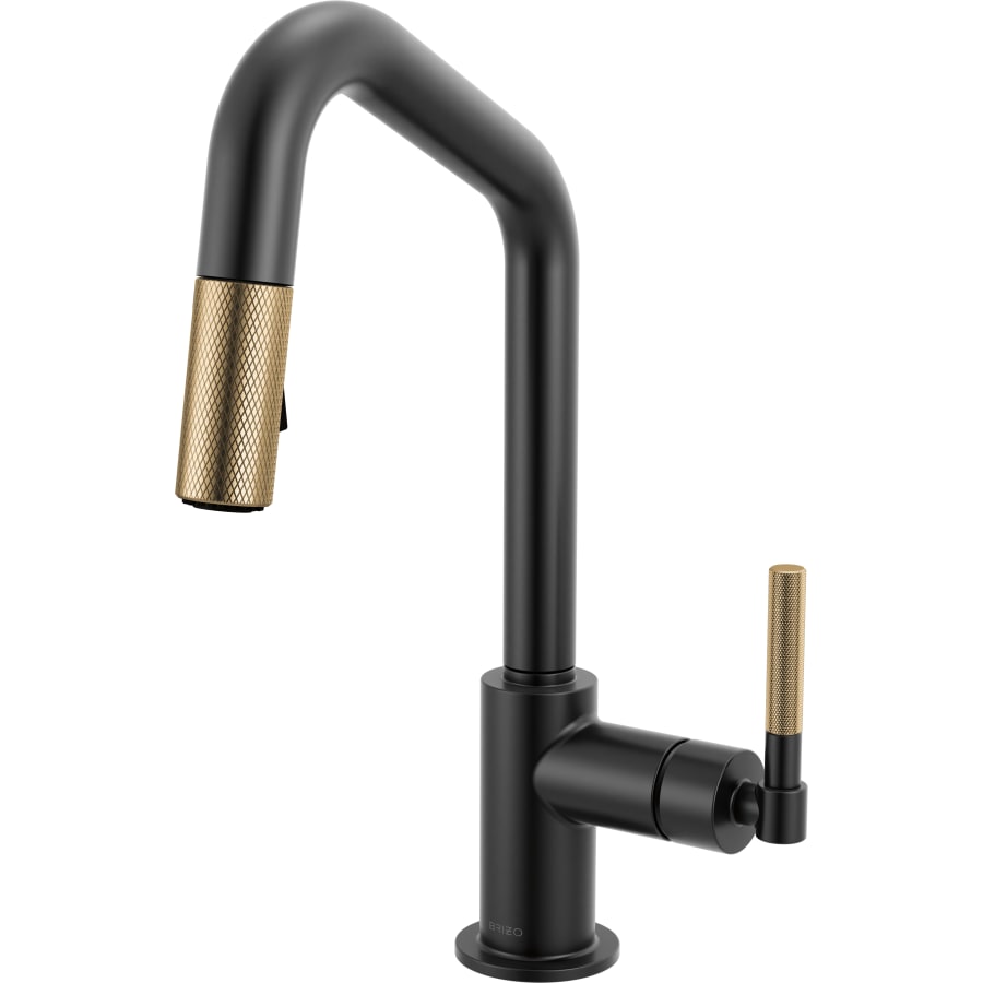 Brizo Litze 1.8 GPM Single Hole Pull Down Prep Kitchen Faucet with Angled Spout