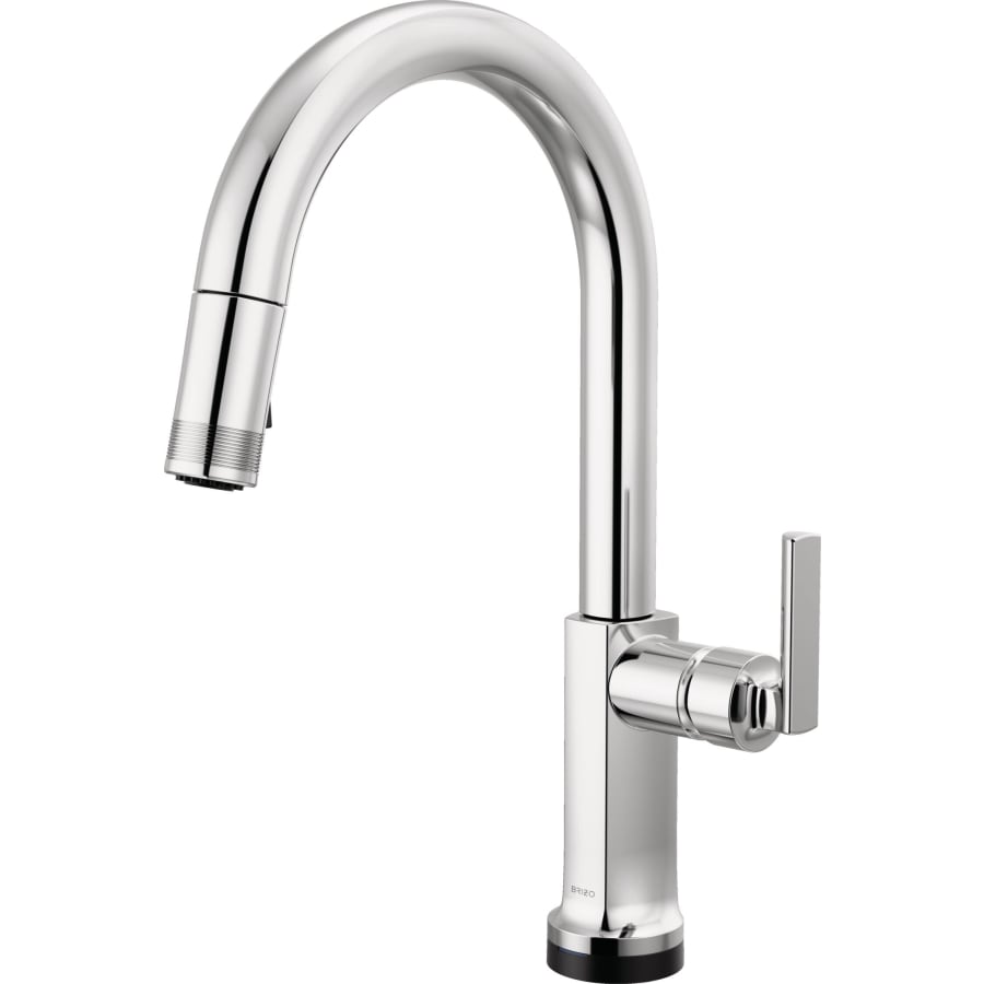 Brizo Kintsu 1.8 GPM Single Hole Pull Down Kitchen Faucet with On/Off Touch Activation and Arc Spout - Less Handle