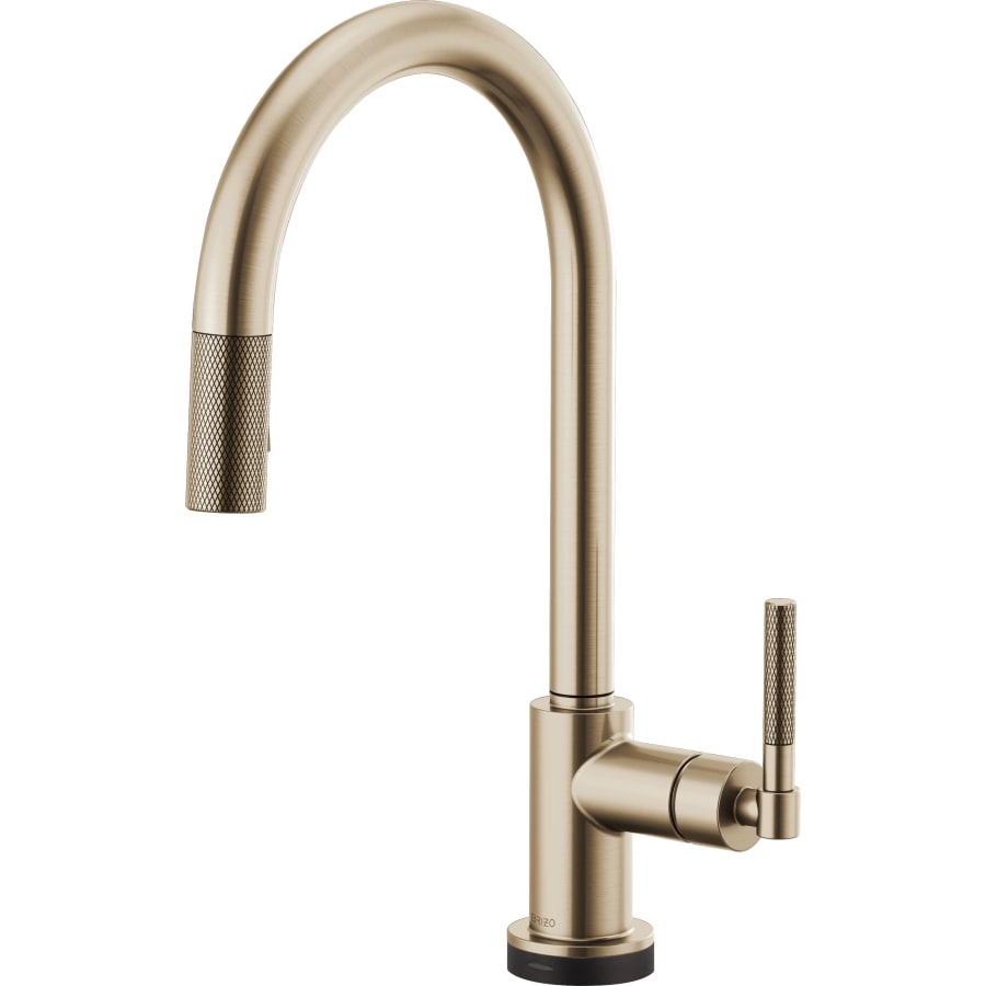 Brizo Litze Single Handle Arc Spout SmartTouch Pull Down Kitchen Faucet with Knurled Handle and On/Off Touch Activation - Limited Lifetime Warranty (5 Year on Electronic Parts)