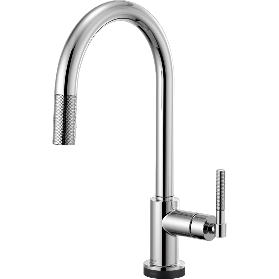 Brizo Litze Single Handle Arc Spout SmartTouch Pull Down Kitchen Faucet with Knurled Handle and On/Off Touch Activation - Limited Lifetime Warranty (5 Year on Electronic Parts)
